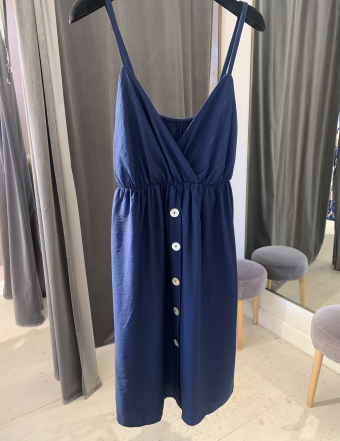 CarlaCarla Amalfi kort kjole med stropper mørkeblå