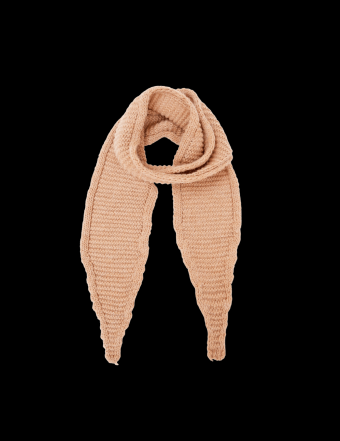 Black colour Sally knitted mini Scarf Nude rosa