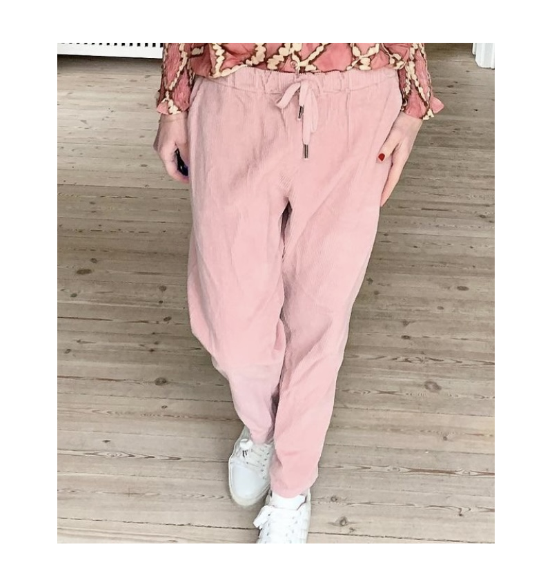 Marta Du Chateau rosa fløjls bukser