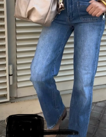 Corinna jeans med brede ben