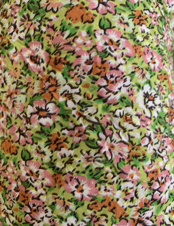 CarlaCarla Anna lang kjole grønt blomsterprint